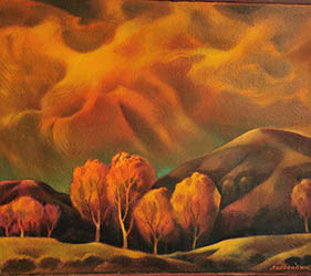 Lyuben Boyadzhiev, 1987, &Ouml;il, "Evening Sun", 51х60 cm.,