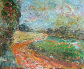 The Artist Adalberto Lütkemeyer, Paisagem no Caita 1 -óleo- 65x 80 cm . Price USD ask