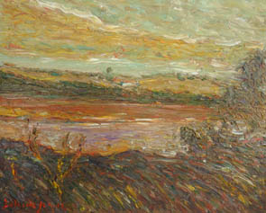 The Artist Adalberto Lütkemeyer, Paisagem no Caita 2 -óleo- 65x 81 cm. Price USD ask