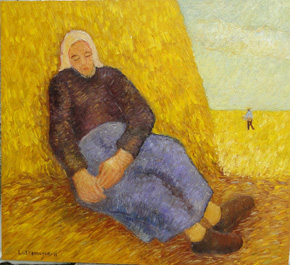 The Artist Adalberto Lütkemeyer, Camponesa dormindo-óleo-90x100 cm. Price USD 1200