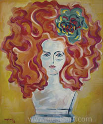Die Malerin Margarita Dragiev, Statue, 50/60cm, oil on canvas, Price: EUR 640