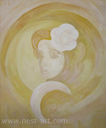 Die Malerin Margarita Dragiev, Solace, 38/46cm, oil on canvas, Price: EUR 740