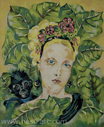 Die Malerin Margarita Dragiev, Like Her, 38/46cm, oil on canvas, Price: EUR 1400