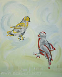 Die Malerin Margarita Dragiev, Making a Connection, 40/50cm, oil on canvas, Price: EUR 480