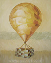 Die Malerin Margarita Dragiev, Fly Off, 38/46cm, oil on canvas, Price: EUR 480