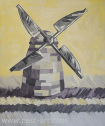 Die Malerin Margarita Dragiev, Serenity II, 46/55cm, oil on canvas, Price: EUR 720