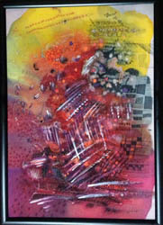 Die Malerin Maria Koleva, Die sch&ouml;ne Version(2014),	40/60	cm., Batik,