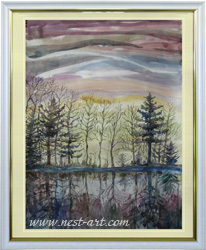 Die K�nstlerin Marina Shiderova,  B�ume, 50x35 cm., Aquarell, Preis: EUR 200