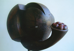 Der K�nstler Nikolai Zlatanov- Kaio, Absichte, 45/80 cm., Nu�baum / Kirschbaum, Preis: EUR 600