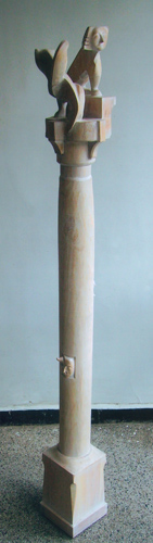 Der K�nstler Nikolai Zlatanov- Kaio, Richtung, 168 cm., Buchenbaum, Preis: EUR 1200