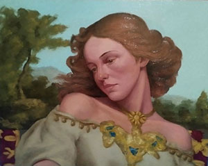 &bdquo;Renaissance-Reflexion&ldquo; 62 x 50 cm &Ouml;l auf Leinwand