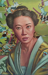 &bdquo;Sekigahara&ldquo;, 40,5 x 62,4 cm, &Ouml;l auf Leinwand