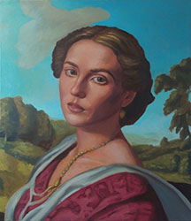 &bdquo;Die Verz&uuml;ckung der Wolken&ldquo;, 54,5 x 62,5 cm, &Ouml;l auf Leinwand